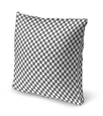 CHECKER BOARD CHARCOAL Accent Pillow By Kavka Designs