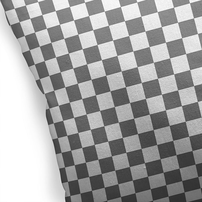 CHECKER BOARD CHARCOAL Accent Pillow By Kavka Designs