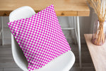 CHECKER BOARD FUCHSIA Accent Pillow By Kavka Designs