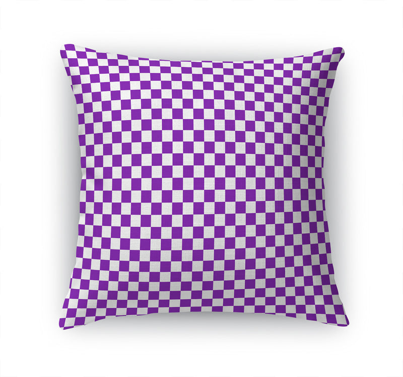 CHECKER BOARD PURPLE Accent Pillow By Kavka Designs