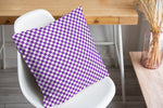 CHECKER BOARD PURPLE Accent Pillow By Kavka Designs