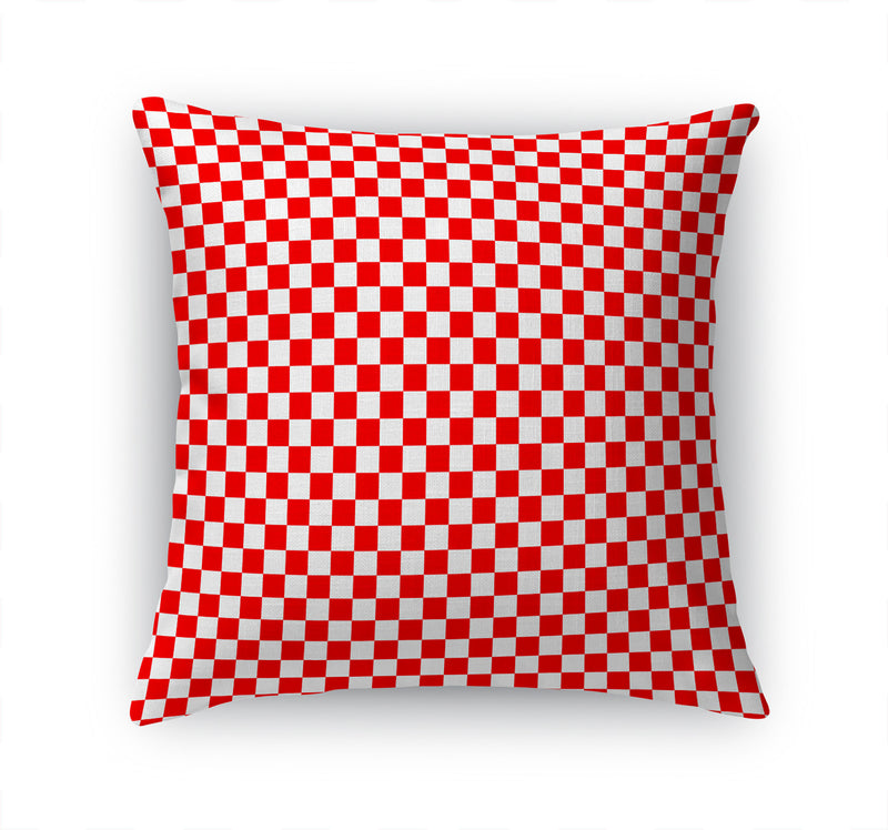 CHECKER BOARD RED Accent Pillow By Kavka Designs