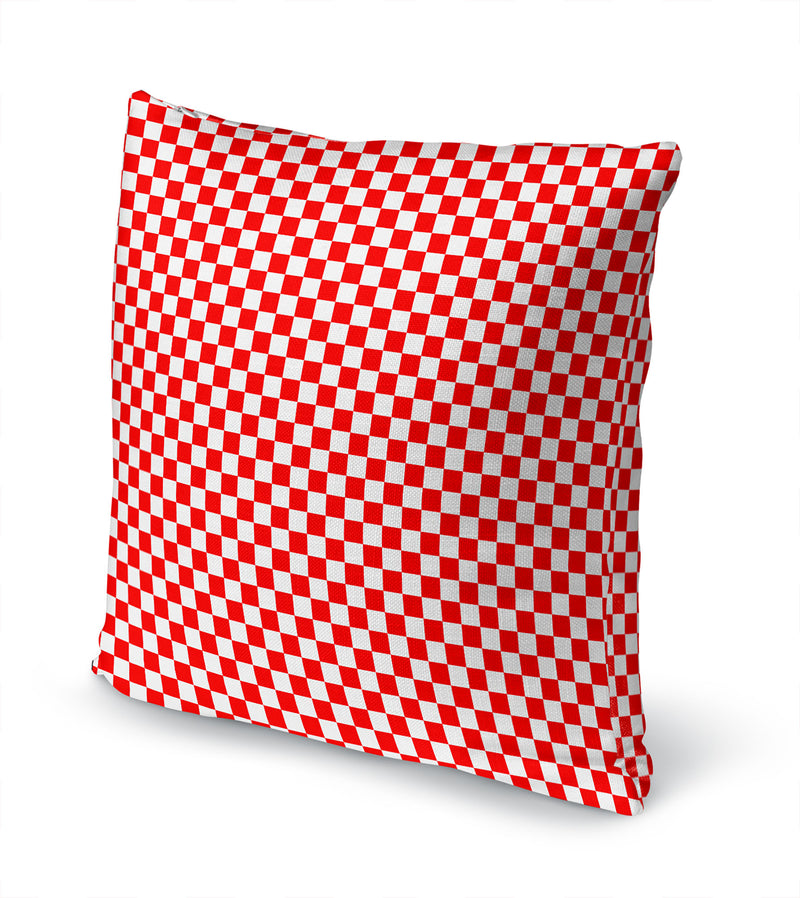 CHECKER BOARD RED Accent Pillow By Kavka Designs