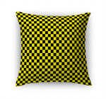 CHECKER BOARD YELLOW & CHARCOAL Accent Pillow By Kavka Designs