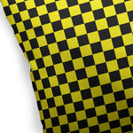 CHECKER BOARD YELLOW & CHARCOAL Accent Pillow By Kavka Designs