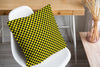 CHECKER BOARD YELLOW & CHARCOAL Accent Pillow By Kavka Designs