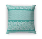 LEOPARD KEY AQUA & WHITE Accent Pillow By Kavka Designs