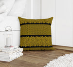 LEOPARD KEY CHARCOAL & GOLD Accent Pillow By Kavka Designs