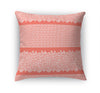 LEOPARD KEY CORAL & WHITE Accent Pillow By Kavka Designs