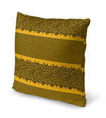 LEOPARD KEY GOLD & CHARCOAL Accent Pillow By Kavka Designs