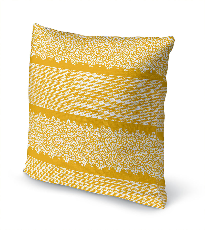 LEOPARD KEY GOLD & WHITE Accent Pillow By Kavka Designs