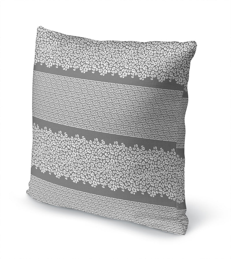 LEOPARD KEY GREY & WHITE Accent Pillow By Kavka Designs