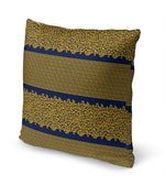 LEOPARD KEY NAVY & GOLD Accent Pillow By Kavka Designs