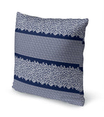 LEOPARD KEY NAVY & WHITE Accent Pillow By Kavka Designs