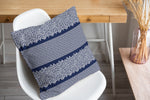 LEOPARD KEY NAVY & WHITE Accent Pillow By Kavka Designs