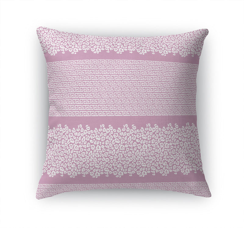 LEOPARD KEY PINK & WHITE Accent Pillow By Kavka Designs