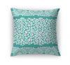 MINGLEOPARD AQUA & WHITE Accent Pillow By Kavka Designs