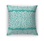 MINGLEOPARD AQUA & WHITE Accent Pillow By Kavka Designs