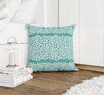 MINGLEOPARD AQUA & WHITE Accent Pillow By Kavka Designs