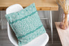 MINGLEOPARD AQUA & WHITE Accent Pillow By Kavka Designs