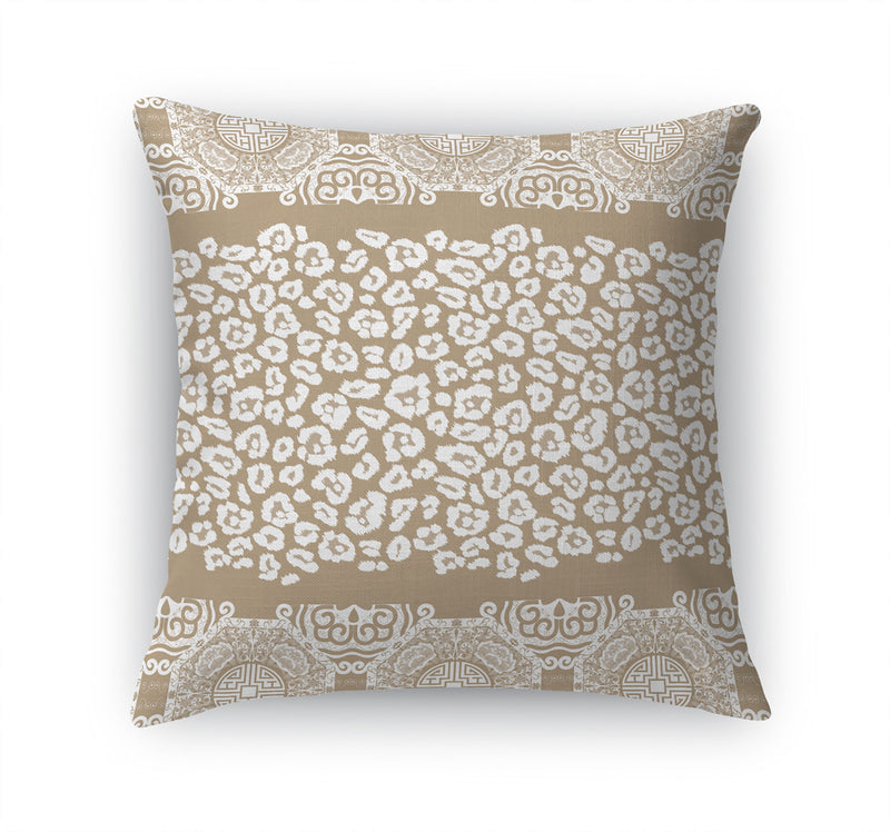 MINGLEOPARD BEIGE & WHITE Accent Pillow By Kavka Designs