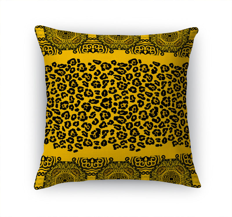 MINGLEOPARD GOLD & CHARCOAL Accent Pillow By Kavka Designs