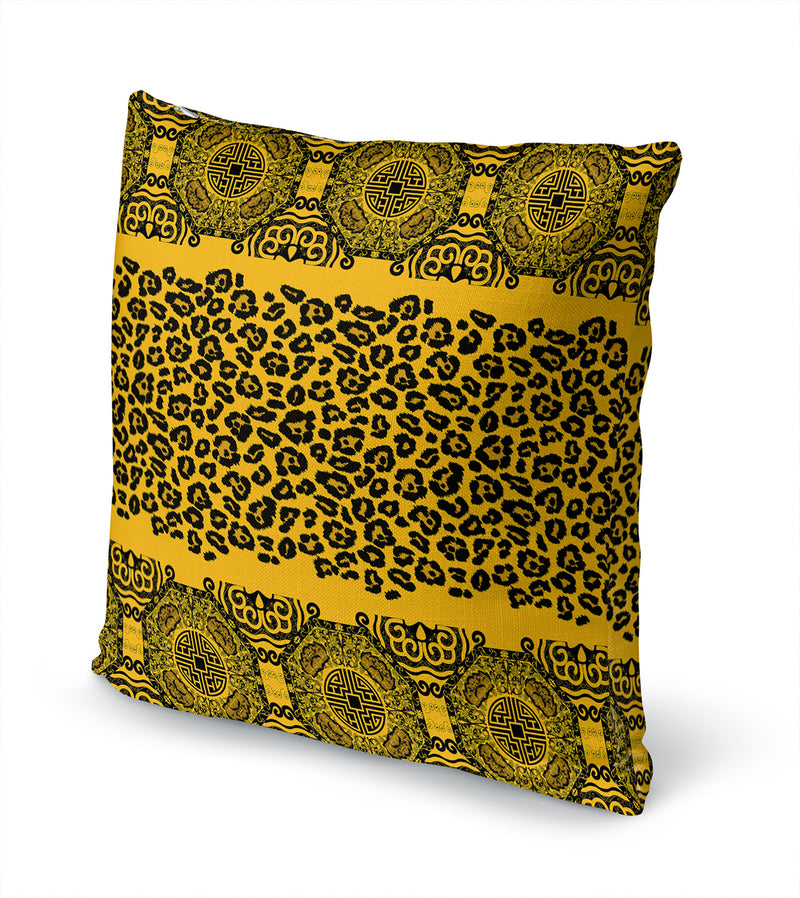 MINGLEOPARD GOLD & CHARCOAL Accent Pillow By Kavka Designs