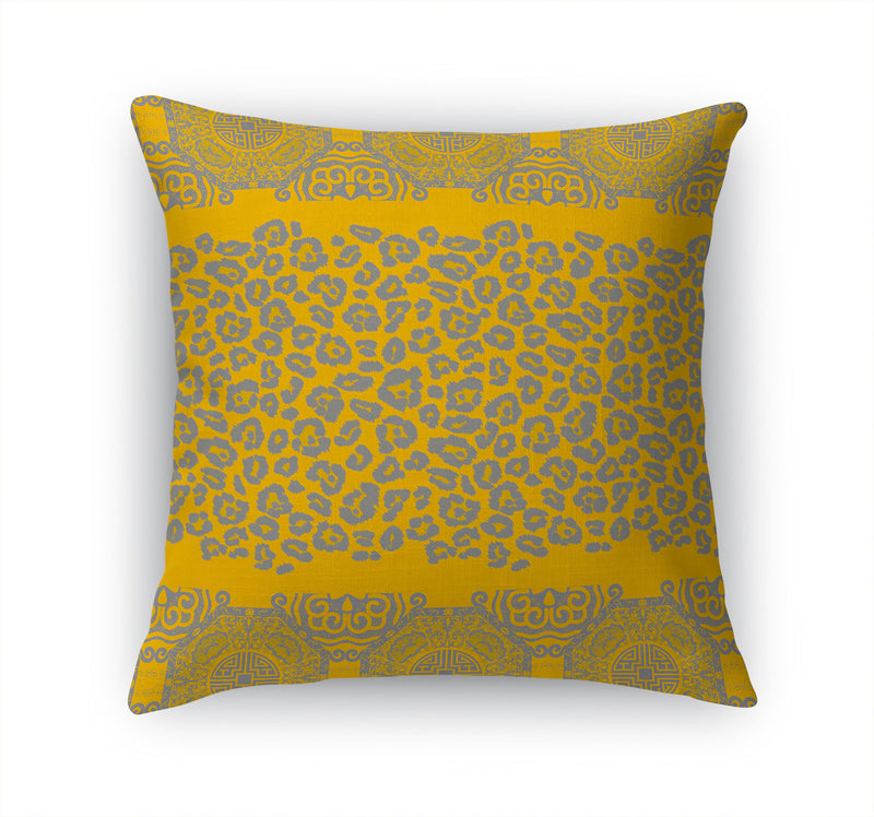 MINGLEOPARD GOLD & GREY Accent Pillow By Kavka Designs