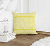 MINGLEOPARD LEMON & WHITE Accent Pillow By Kavka Designs