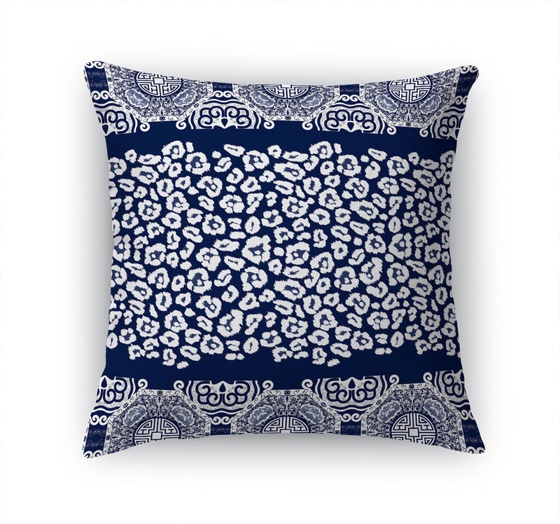 MINGLEOPARD NAVY & WHITE Accent Pillow By Kavka Designs