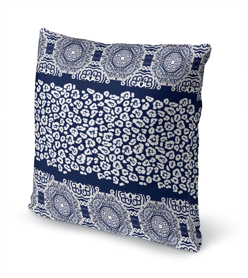 MINGLEOPARD NAVY & WHITE Accent Pillow By Kavka Designs