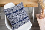 MINGLEOPARD NAVY & WHITE Accent Pillow By Kavka Designs