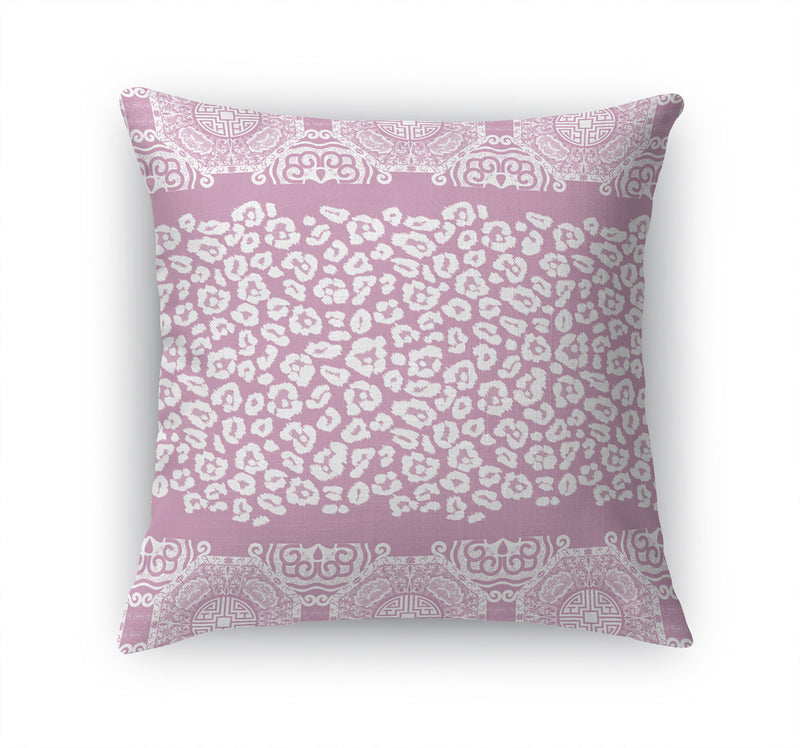 MINGLEOPARD PINK & WHITE Accent Pillow By Kavka Designs