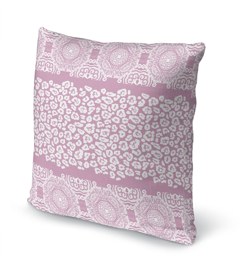 MINGLEOPARD PINK & WHITE Accent Pillow By Kavka Designs