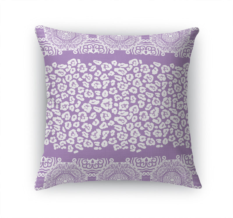 MINGLEOPARD PURPLE & WHITE Accent Pillow By Kavka Designs