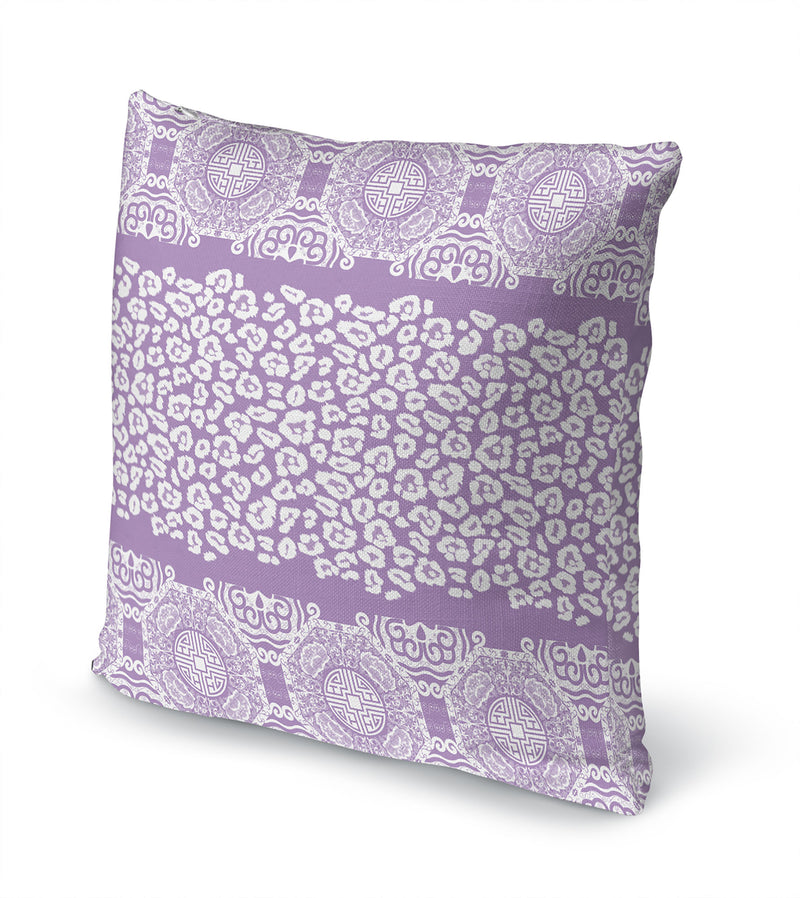 MINGLEOPARD PURPLE & WHITE Accent Pillow By Kavka Designs