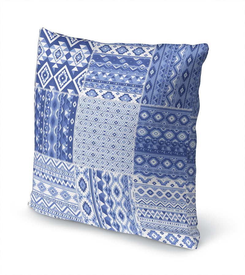 PATCHWORK TAHOE BLUE Accent Pillow By Kavka Designs