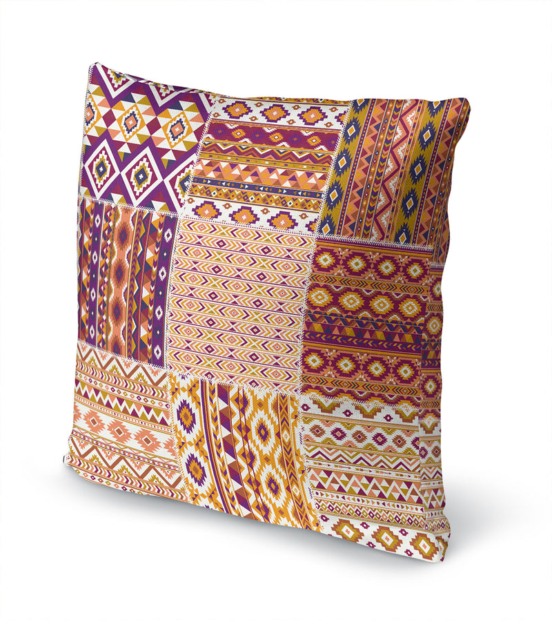 PATCHWORK TAHOE SUNSET Accent Pillow By Kavka Designs