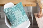 PATCHWORK TAHOE TEAL Accent Pillow By Kavka Designs