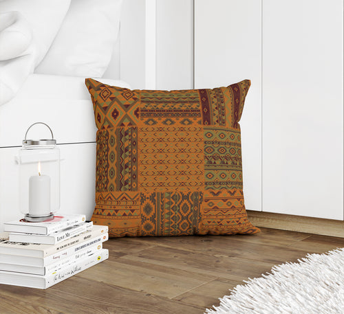 PATCHWORK TAHOE TERRACOTTA Accent Pillow By Kavka Designs