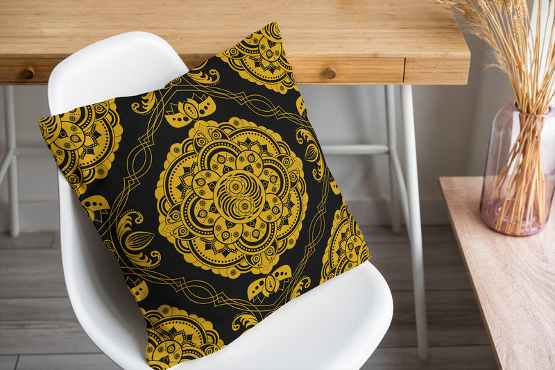 SUMA CHARCOAL & GOLD Accent Pillow By Kavka Designs