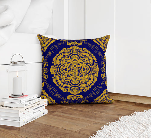 SUMA NAVY & GOLD Accent Pillow By Kavka Designs