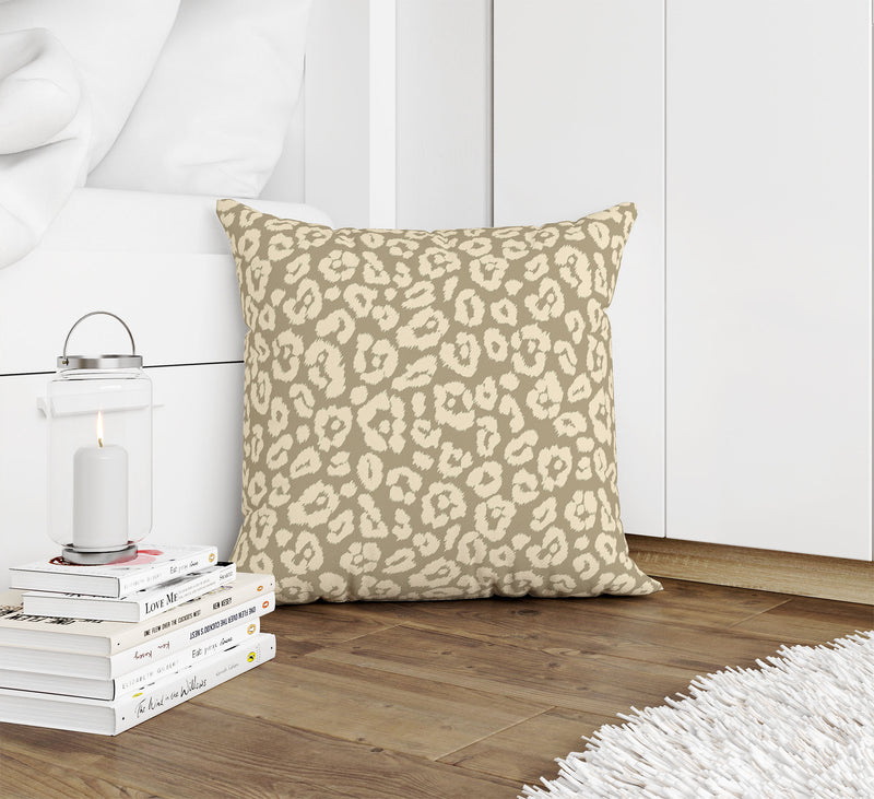 LEOPARD PRINT BEIGE Accent Pillow By Kavka Designs