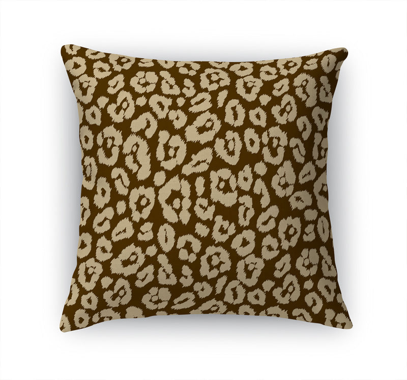 LEOPARD PRINT BROWN Accent Pillow By Kavka Designs