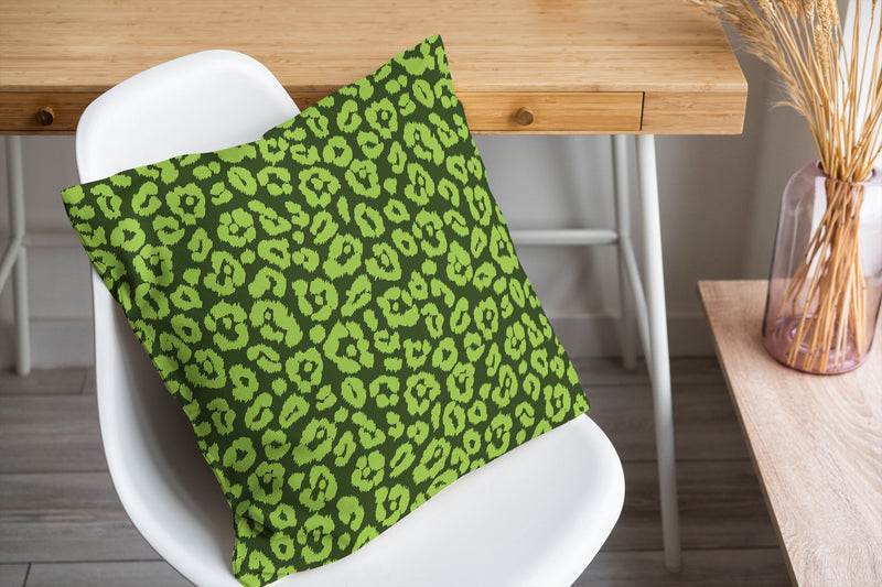 LEOPARD PRINT GREEN Accent Pillow By Kavka Designs