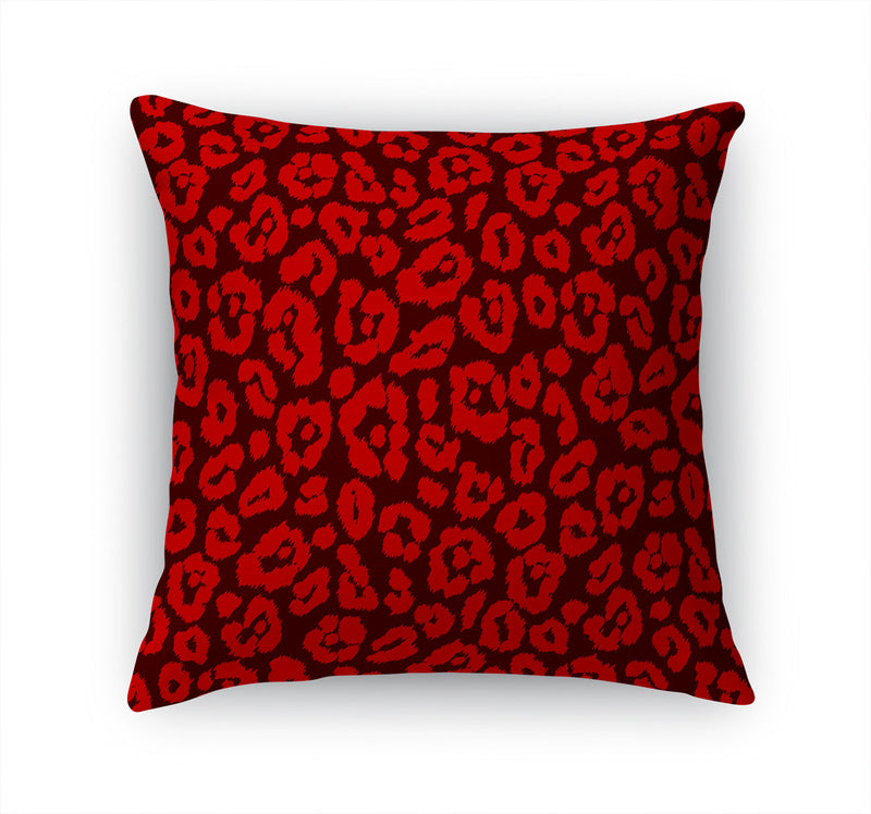 LEOPARD PRINT RED Accent Pillow By Kavka Designs