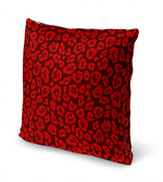 LEOPARD PRINT RED Accent Pillow By Kavka Designs