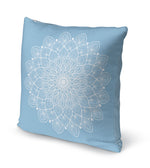 BOHO MANDALA BABY BLUE Accent Pillow By Kavka Designs