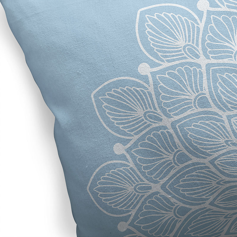 BOHO MANDALA BABY BLUE Accent Pillow By Kavka Designs