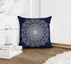 BOHO MANDALA NAVY Accent Pillow By Kavka Designs